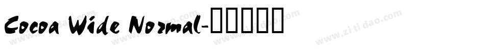 Cocoa Wide Normal字体转换
